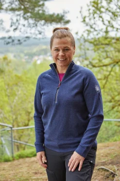 Clearance JANA HALF ZIP, 100% EXTRA FINE MERINOULL — Ziptröjor