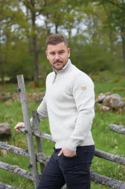 Outlet NLS ELM, 100% OFÄRGAD ULL — Ziptröjor